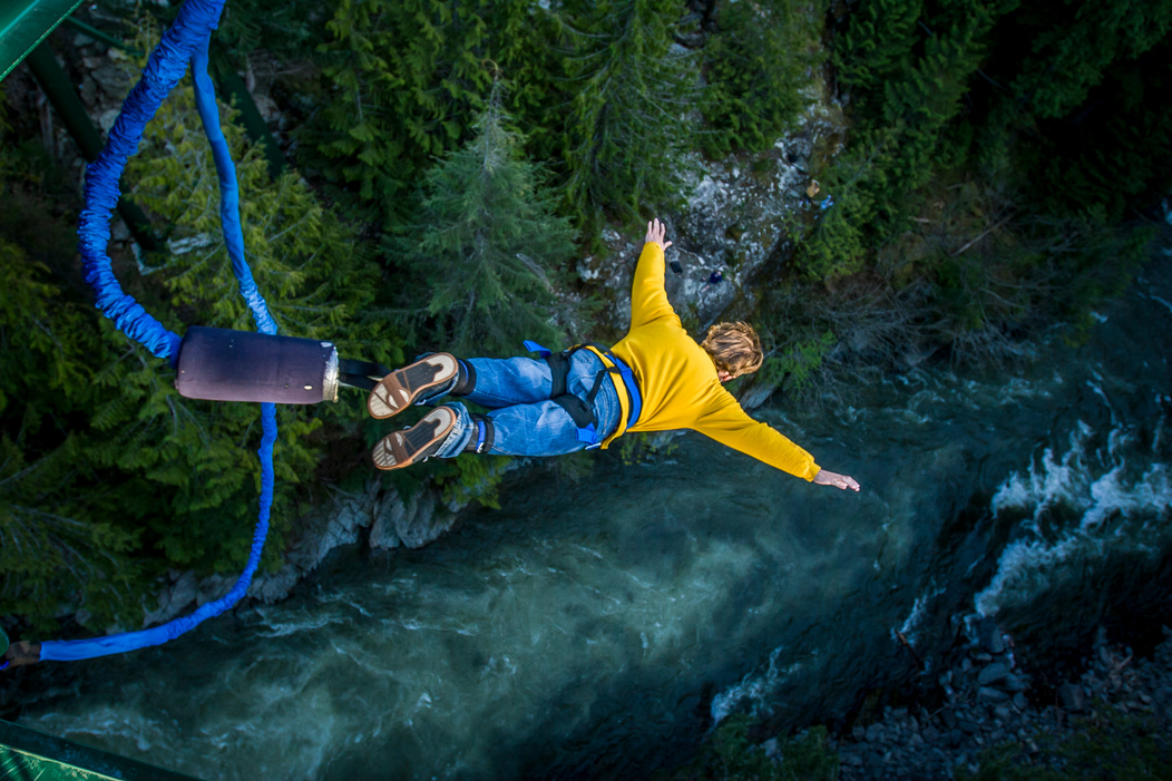 Bungee jumping.